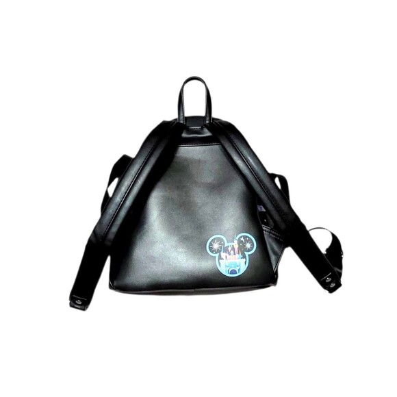 DISNEY PARKS x LOUNGEFLY Mini Backpack Black Blue Disneyland Resort Icons Bag - Picture 7 of 16